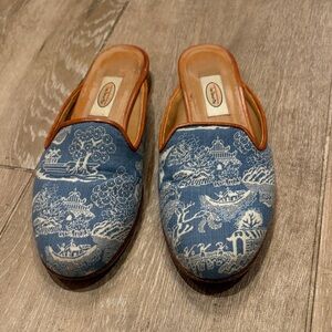 Talbots Blue and Tan Loafers